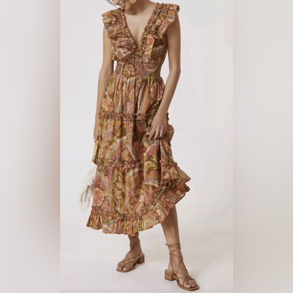 💕💕LOVE THE LABEL ANTHROPOLOGIE TOPANGA FLORAL RUFFLE DRESS💕💕